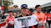 2019年11月3日，上午7时30分，2019华夏幸福北京马拉松赛在天安门广场鸣枪起跑。赵乃明摄 千龙网发