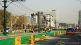 亦庄新城有轨电车T1线线路全长13.25公里，南起老观里，途经瑞合路、博兴路、荣昌东街、科创街，终点设定在定海园，共设15站，其中，在荣昌东街站可与地铁亦庄线换乘，在太和桥站可换乘规划S6线（11月12日摄）。陈燕华摄 千龙网发