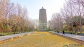 2019年11月19日，北京，初冬的海淀区玲珑公园人少而景美。图为玲珑公园的标志性建筑玲珑塔。赵乃明摄 千龙网发