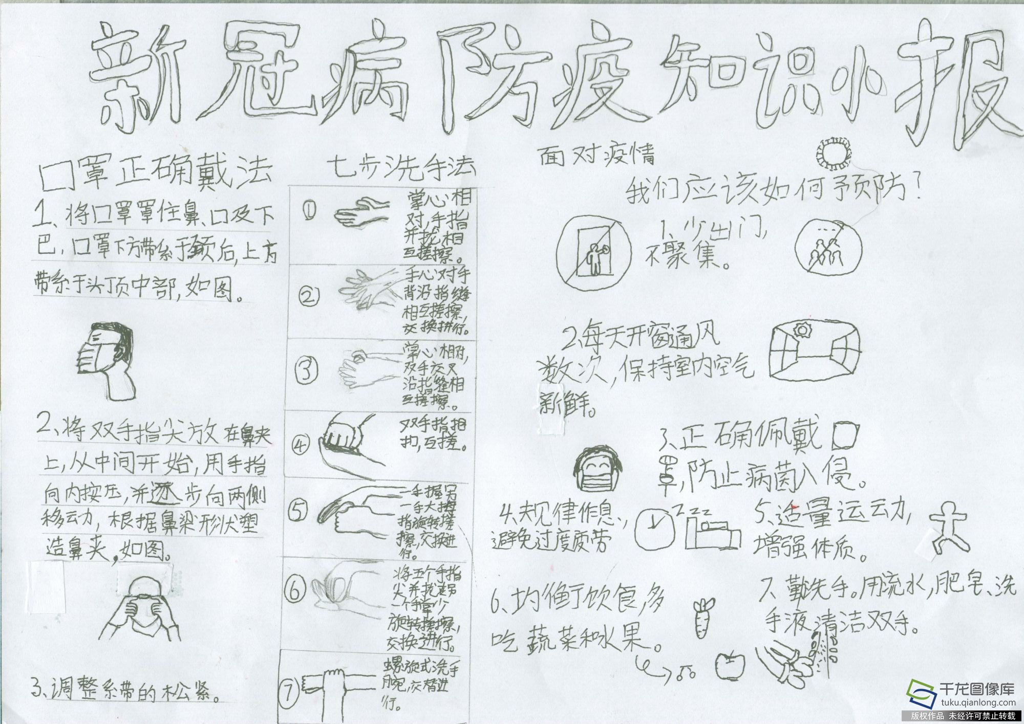 防疫抗疫 从我做起|和平里第九小学郝睿达：防疫知识小报