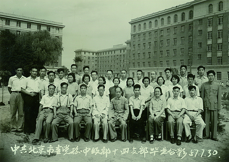 2、1957年，北京市委党校中级班部十四支部毕业合影