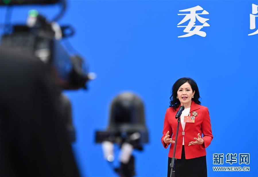(两会·XHDW)(4)接受采访