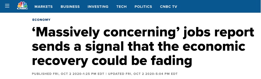 表明|美媒：“非常令人担忧”的就业报告表明 美国经济复苏可能正在放缓