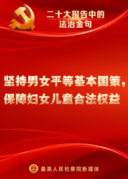 速览！二十大报告中的法治金句