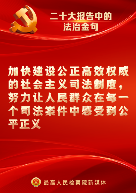 速览！二十大报告中的法治金句