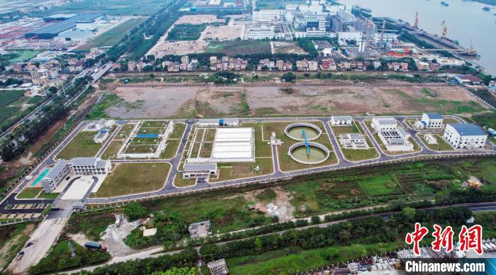 广州南沙十涌西污水处理厂(一期)进入试运营阶段 王千瑞 摄