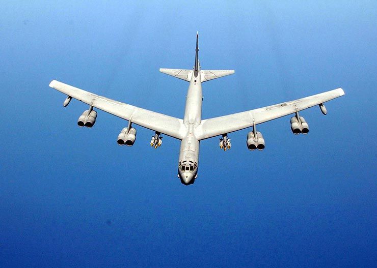 资料图:美国空军b-52战略轰炸机