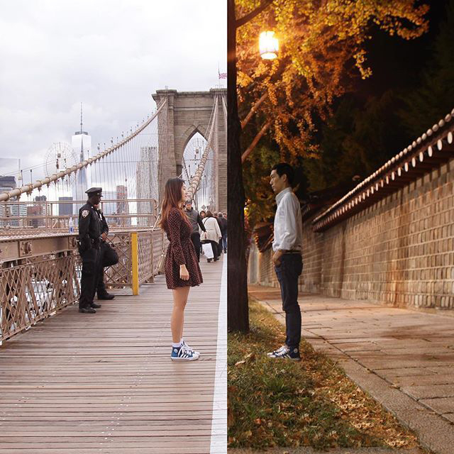 秀恩爱的最高境界韩国异地情侣花式虐狗7