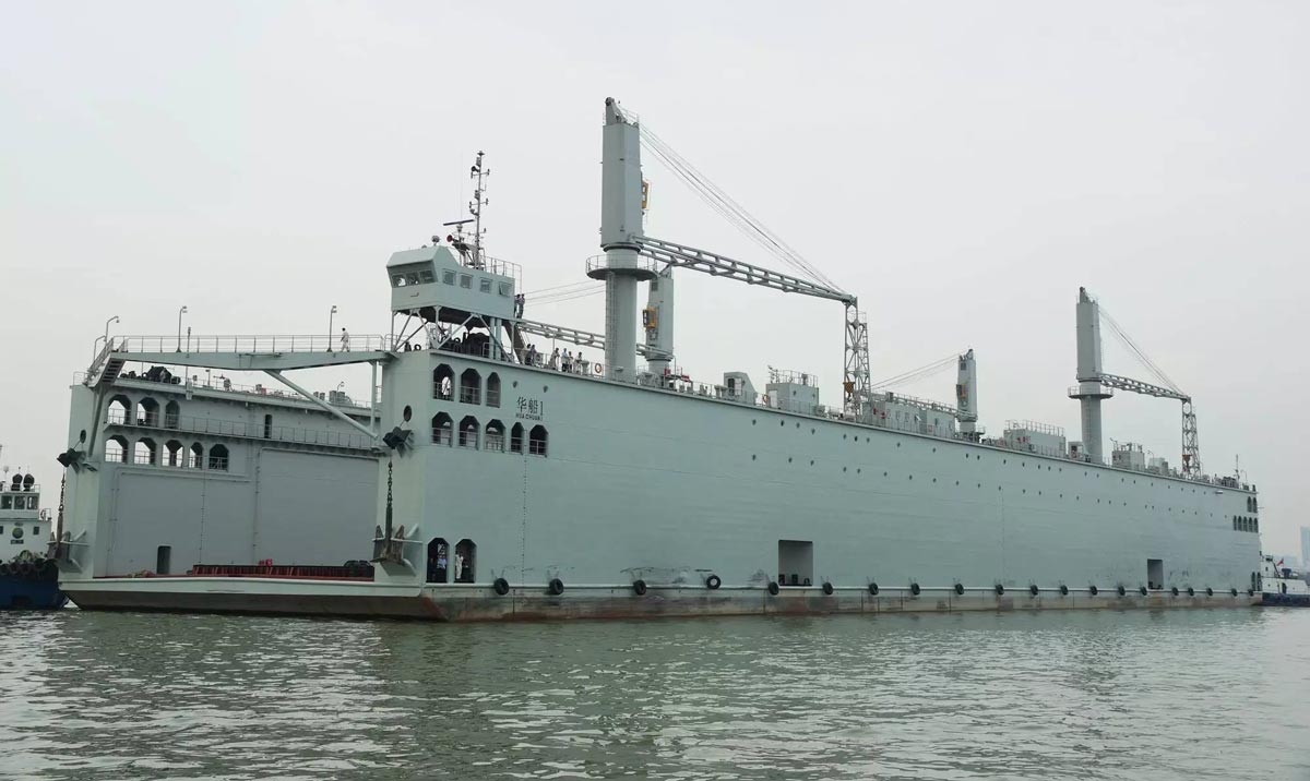 近距直击中国首艘自航式浮船坞"华船一号":已具外海战场修理能力