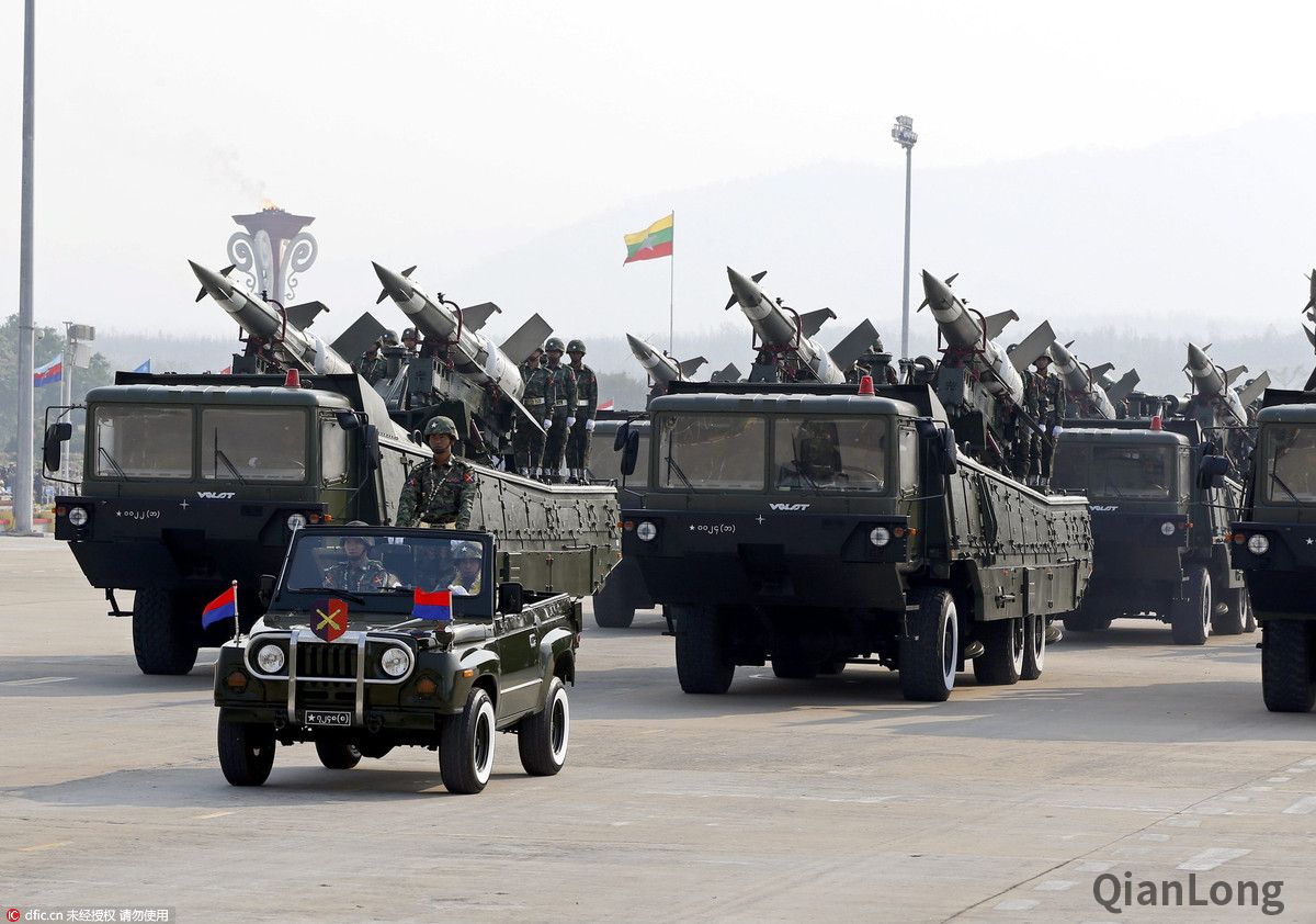 缅甸首都内比都举行建军71周年阅兵大批中国造武器登场4