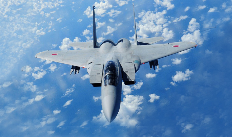 资料图:日本航空自卫队装备的f-15j战斗机.