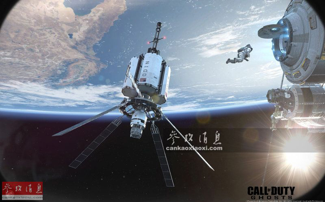 中的宙斯类似,也是转筒式弹舱 中心轨道炮设计,在卫星后方还有制动