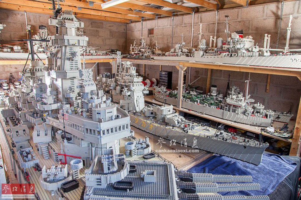 乐高版"依阿华"?军迷用百万积木拼出7.8米"密苏里"号战列舰(2)-千龙网