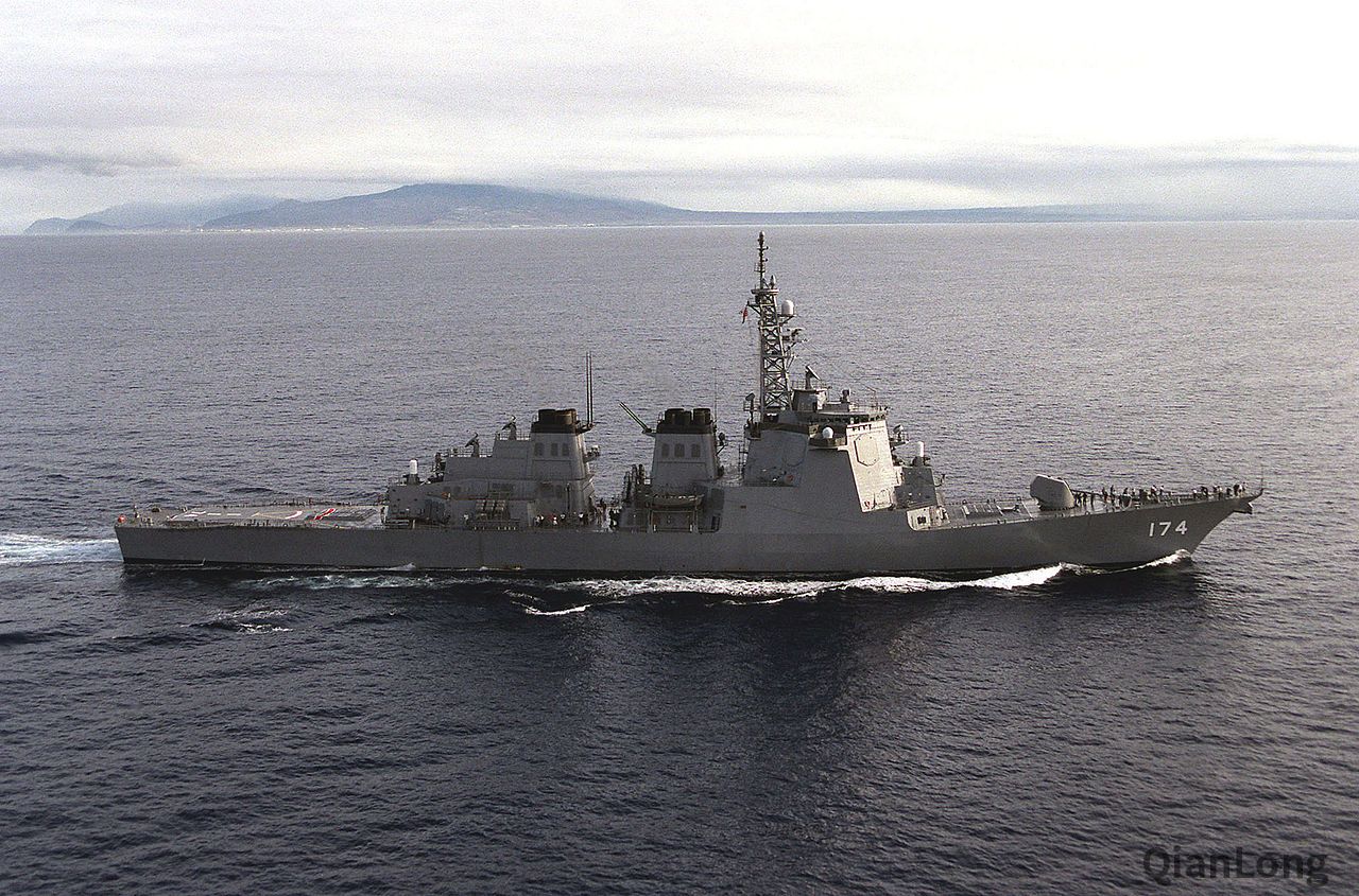 资料图:日本海上自卫队的ddg-174"雾岛"号驱逐舰.