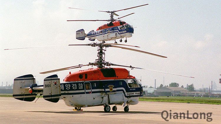 资料图:韩国海警引进的卡-32救援直升机.