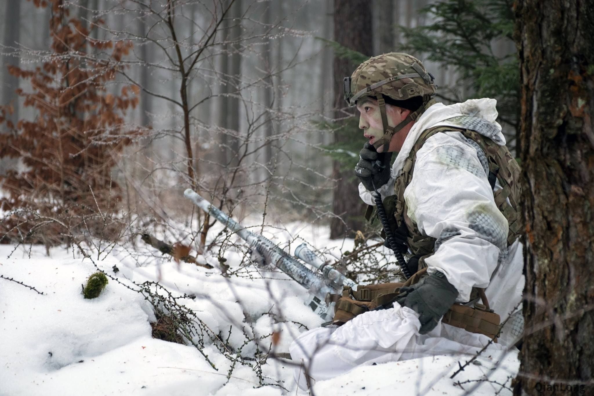 在德国演习的美国陆军m2010esr步枪低调出境