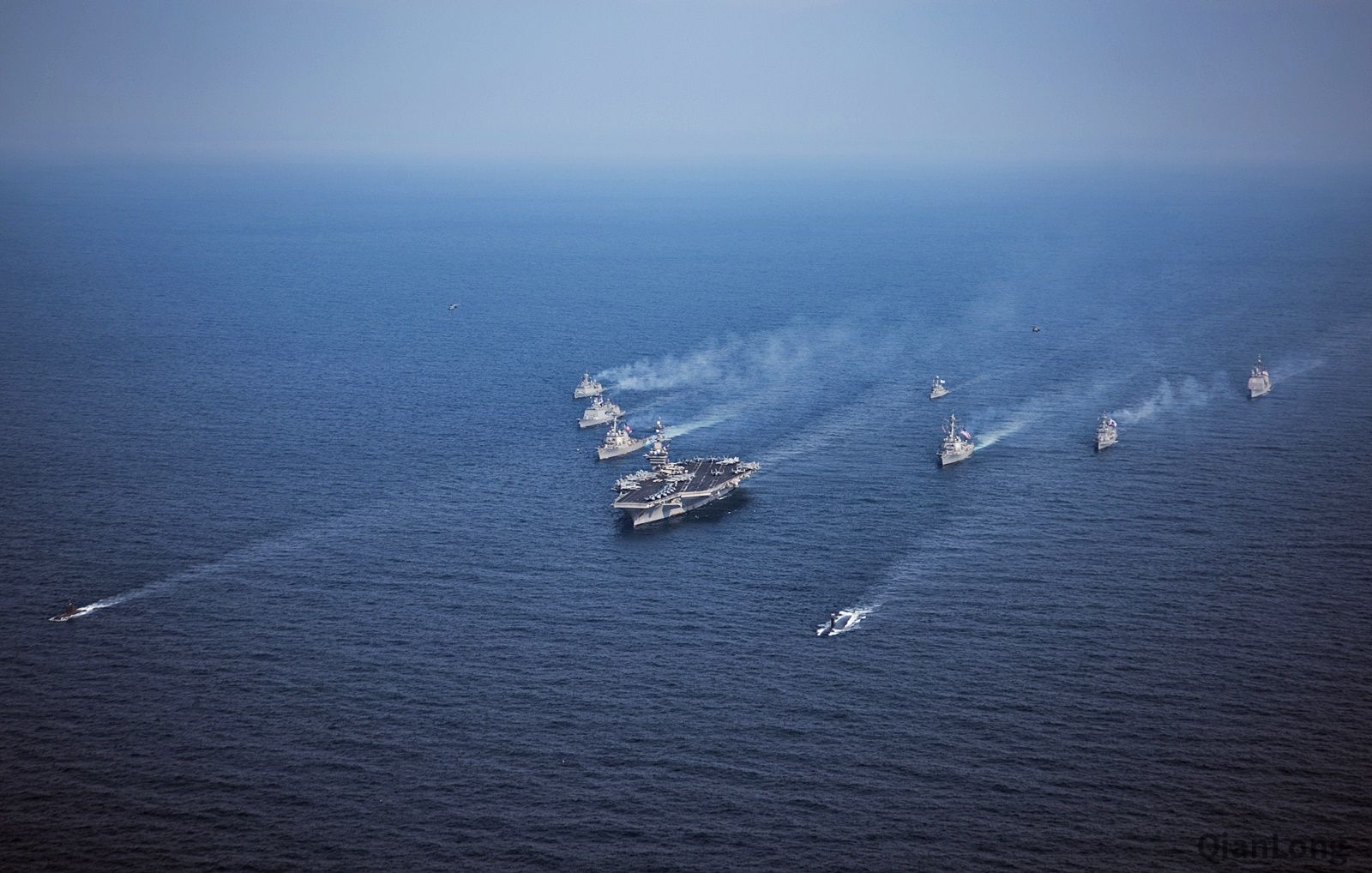 美韩海军在韩国外海进行演习 核动力攻击潜艇打前站(5)-千龙网·中国