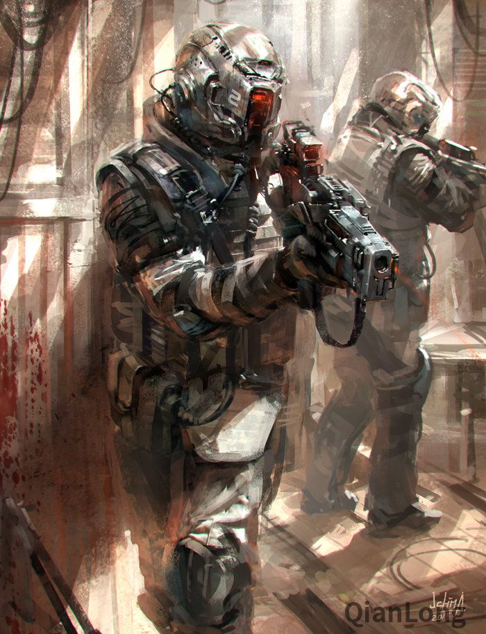 与现实渊源颇深的科幻画作战斗机甲让坦克下岗4