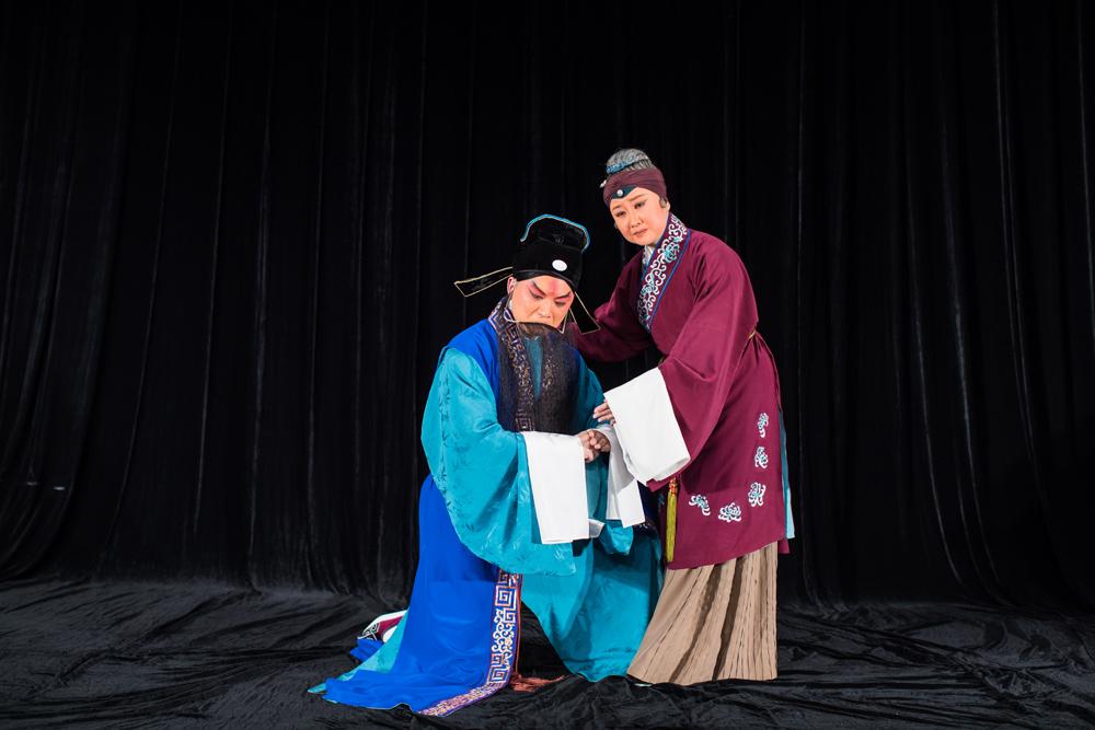 张兰饰演徐母,秦梁木饰演徐庶.