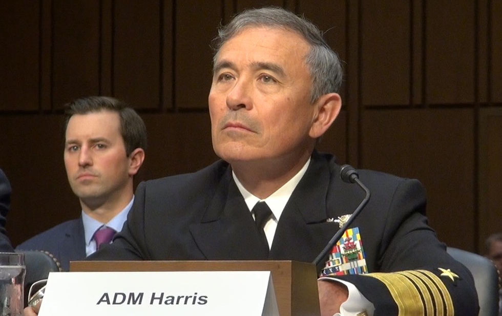 政府近日任命美太平洋司令部司令,日裔海军上将哈利·b·哈里斯(harry