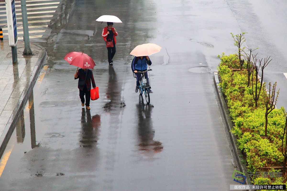 2018年4月22日,昨夜今晨,北京门头沟普降中雨,路人,行走在雨中.