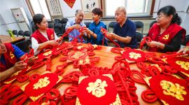 北京顺义胜利街道千名党员“中国结”里话创城