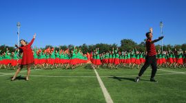 我们的节日·中秋|北京海淀田村路地区千人共跳广场舞