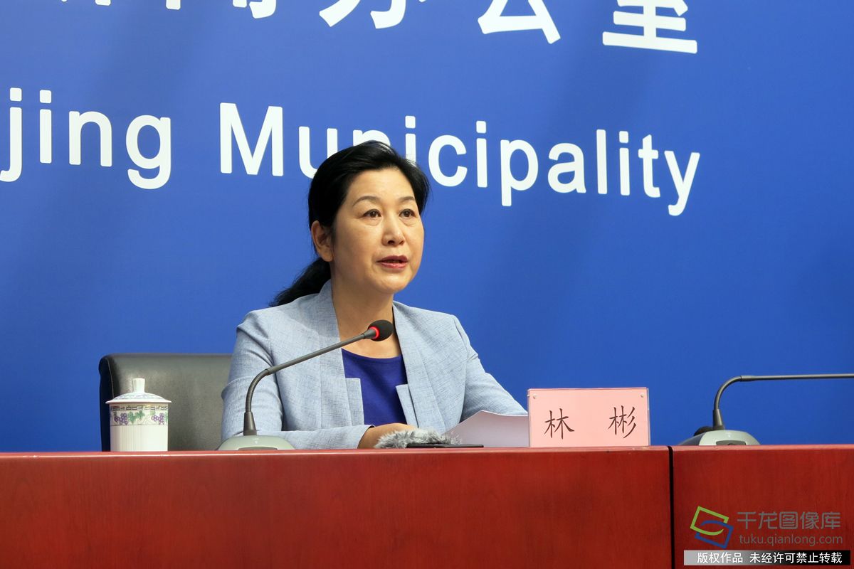 10月16日，第十三届中国北京国际文化创意产业博览会新闻发布会在京举办。图为北京市贸促会副主任林彬发言。千龙网记者 张嘉玉摄