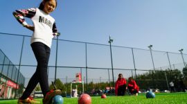 北京卢沟桥乡170名选手角逐蹴球共享非遗魅力