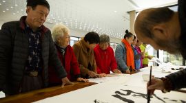 北京16位书法家走进通州仇庄村送艺术到基层