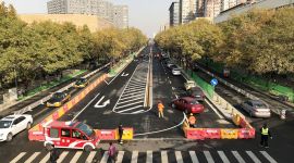 北京安贞路双向六车道11月底实现通车