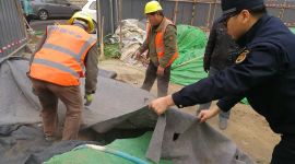 北京东城拉网式检查工地扬尘污染