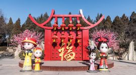 北京图见|圆明园红灯高挂年味浓