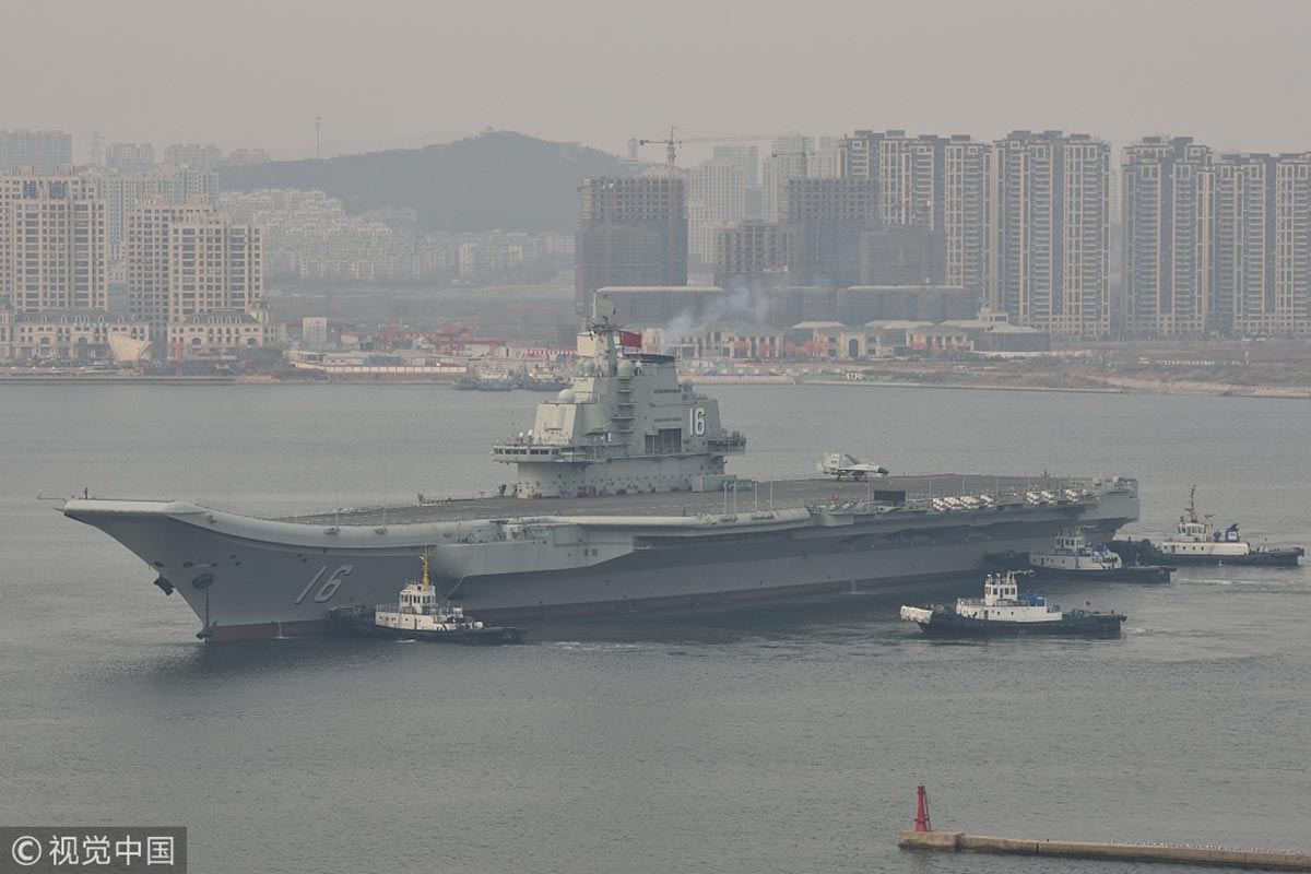 辽宁舰完成大修升级后首次海试返回大连双航母春节前再次同框