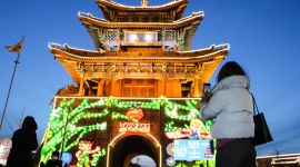 北京永宁古城亮灯迎春节