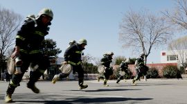 北京密云消防火焰蓝“武”动青春