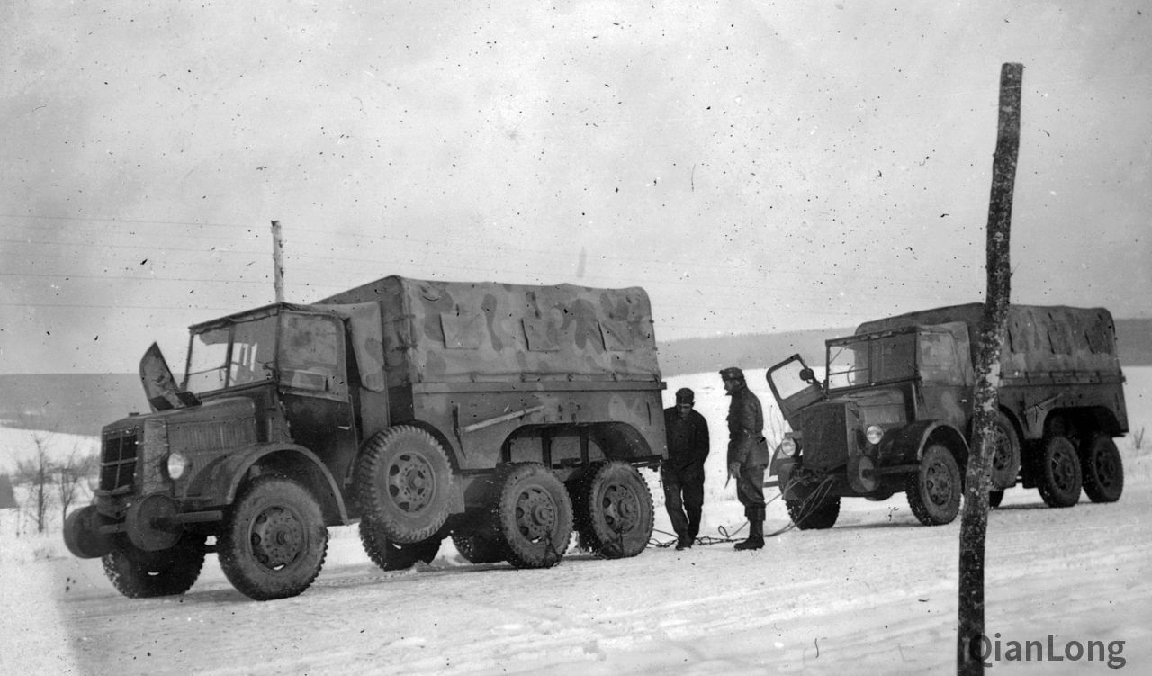 二战匈牙利38m卡车匈牙利地面部队的运输主力