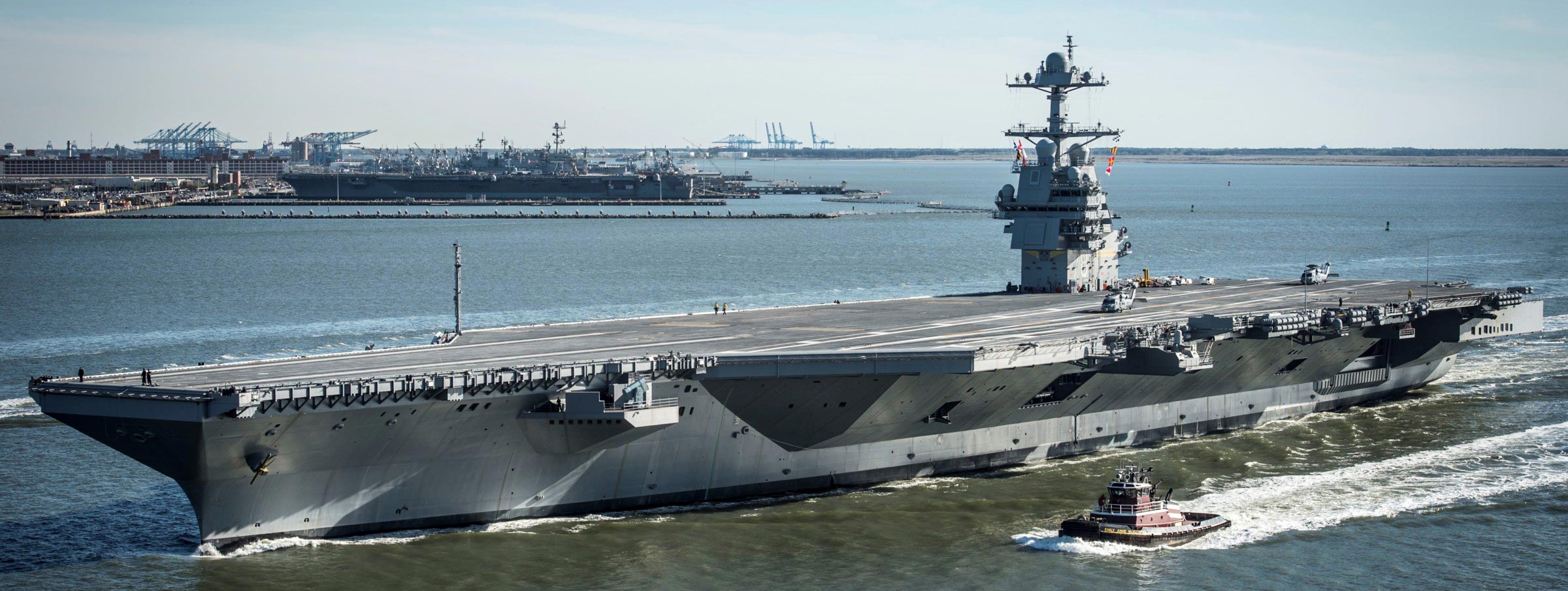 年4月8日开始进行海试的美国海军"杰拉德·r·福特"号核动力航母(uss