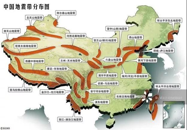 中国地震带划分图 | 来自网络一直以来地震学家都在不断地尝试去寻找