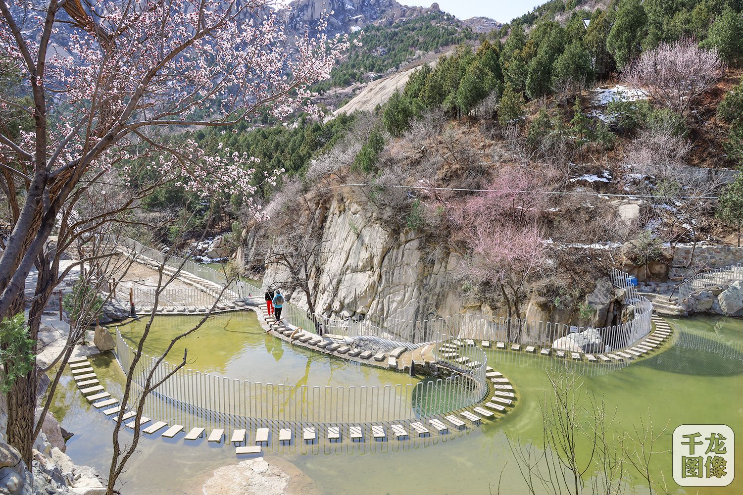 刘美君)桃杏芳菲东风暖,在位于北京市昌平区阳坊镇的北京后花园风景区