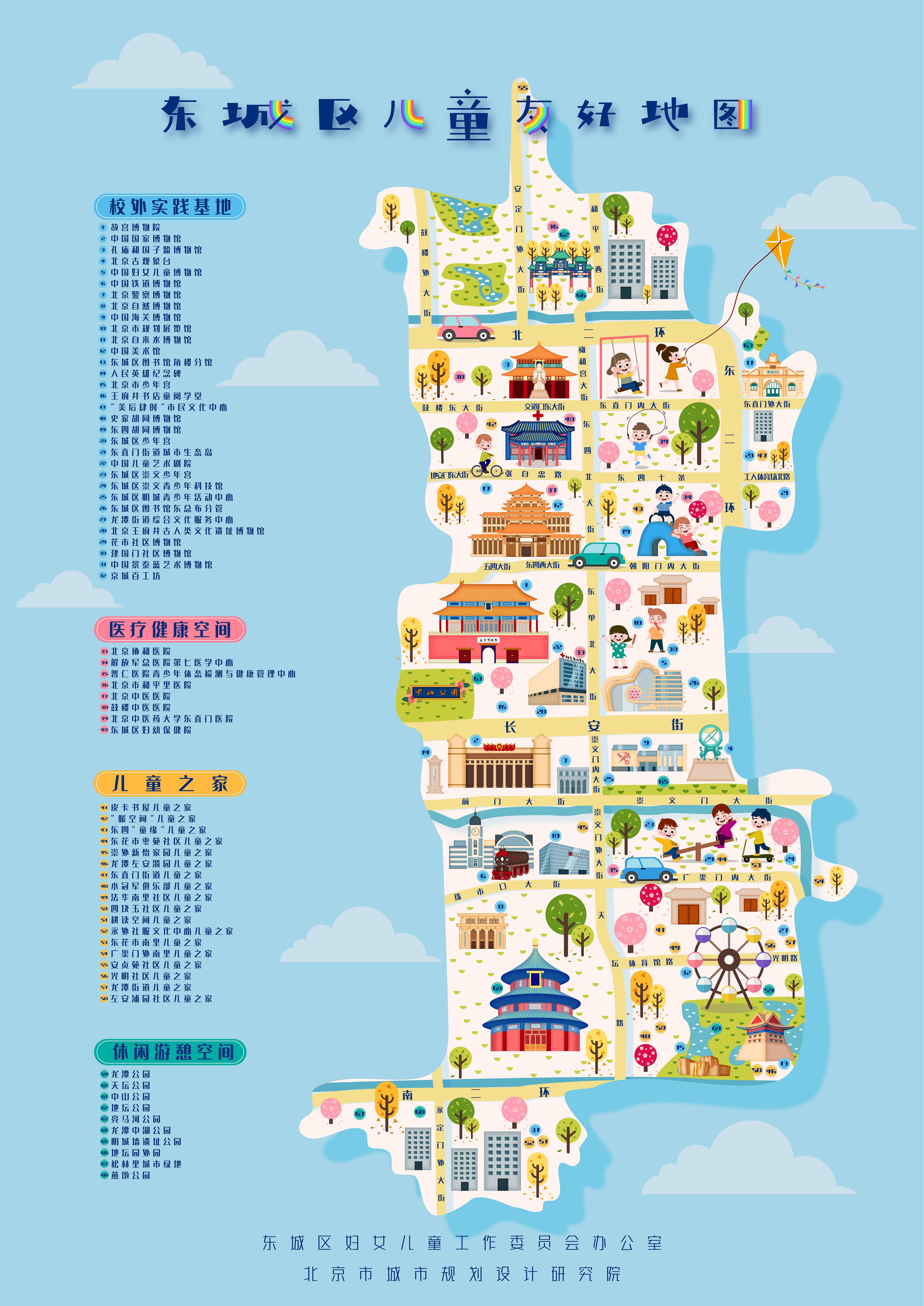 北京东城发布儿童友好地图,60个点位涵盖公园,医院,校外实践基地