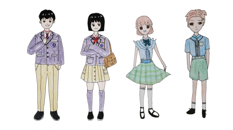 不仅校服审美水准比较高,而且对于服装的风格,款式也有非常多的想法