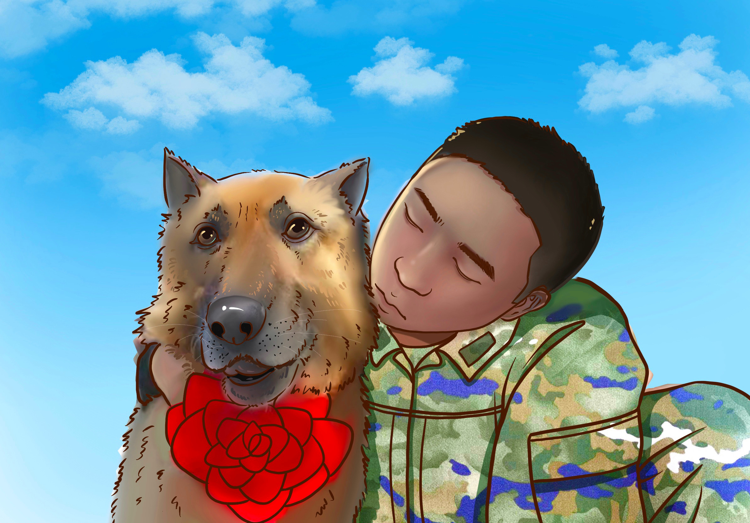 一组漫画送给老兵向军旅的美好时光再敬一个军礼