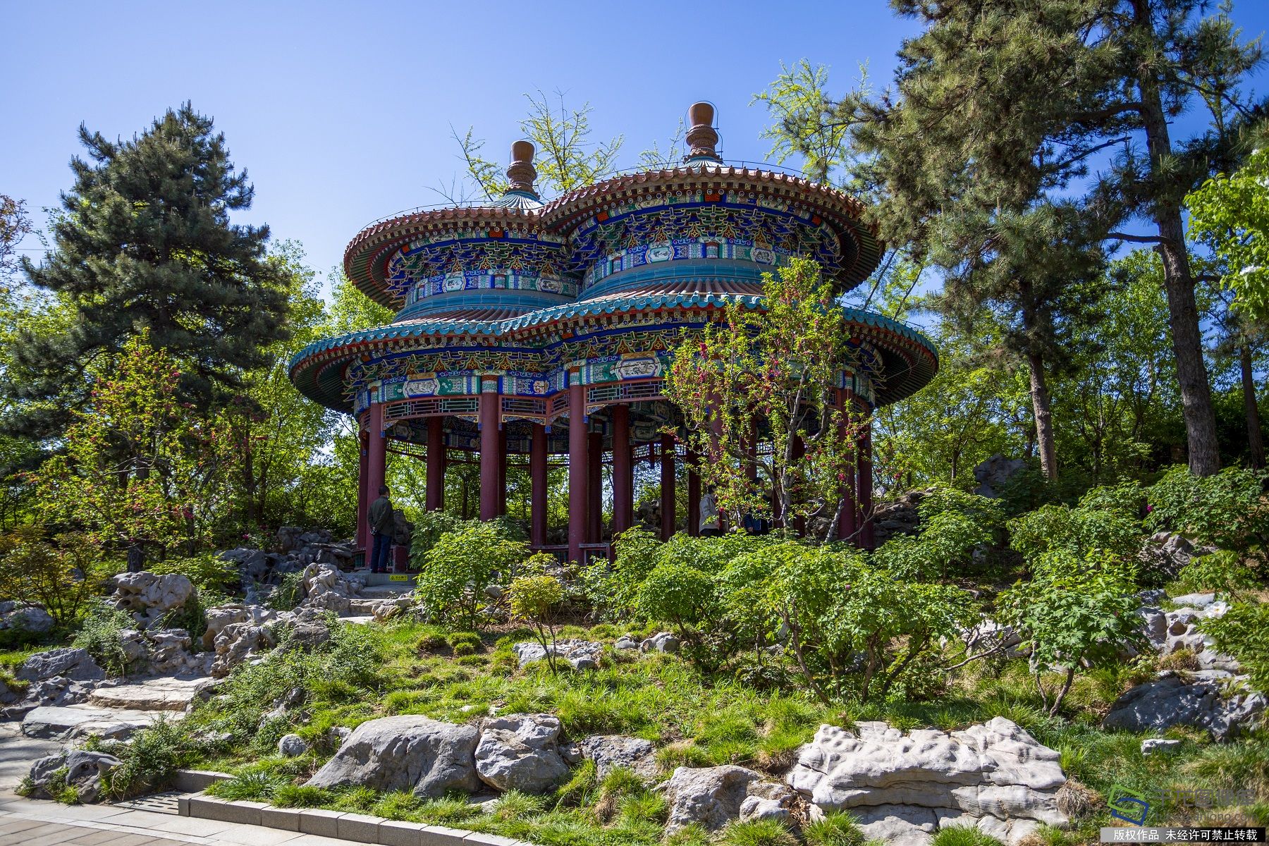 2023年4月16日,中国园林博物馆春色满园. 尹玉杉 摄