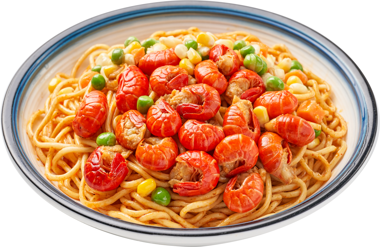 好吃到舔盘子的小龙虾拌面就在淳百味沙县小吃