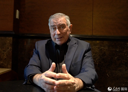 美中航空遗产基金会主席杰弗里&middot;格林接受人民网专访。 人民网 赵瞳摄