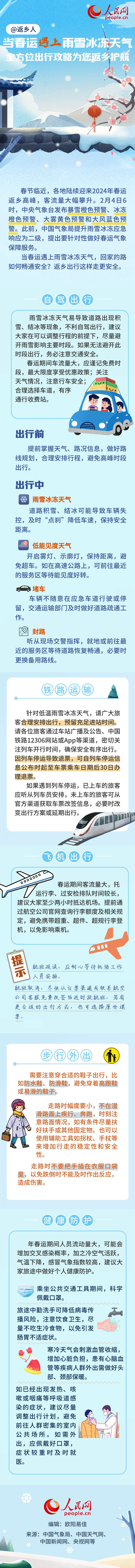 当春运遇上雨雪冰冻天气 全方位出行攻略为您返乡护航