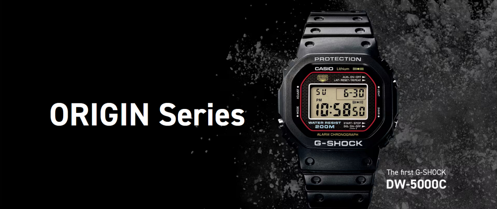 终于,第一款g-shock手表dw-5000c于1983年首次亮相.