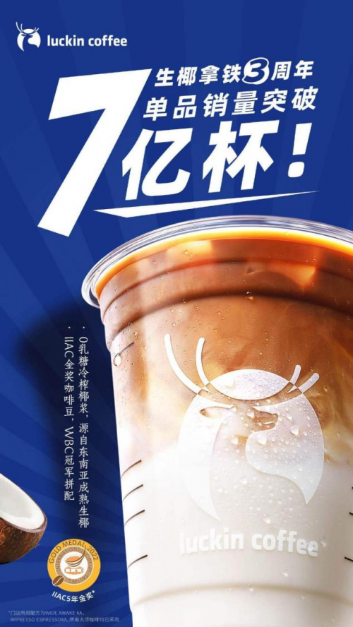 生椰拿铁3年热卖7亿杯瑞幸咖啡打造高品质爆品标杆