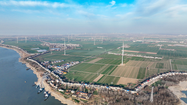 棉船岛风电项目全容量并网发电。受访者供图